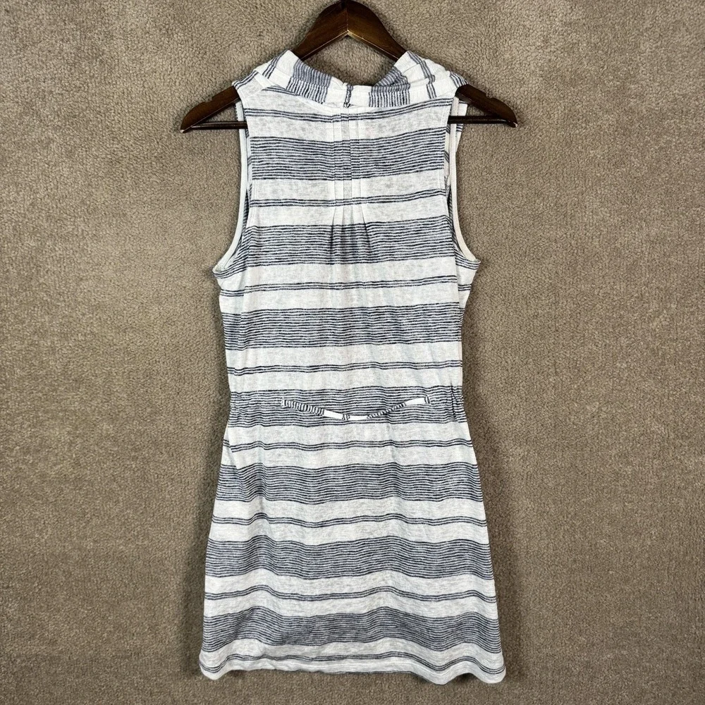 Saturday Sunday Vest‎ Womens Small Blue Striped Open Front Sweater Pockets
